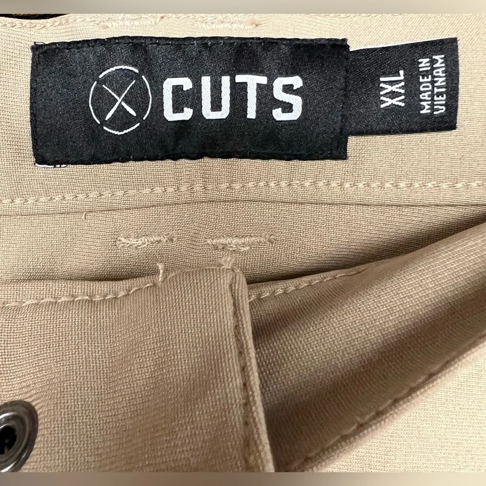Cuts - Mens Jogger‎ Khaki Colored Pants, Polyester, XXL